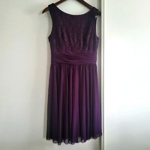 Purple evening dress